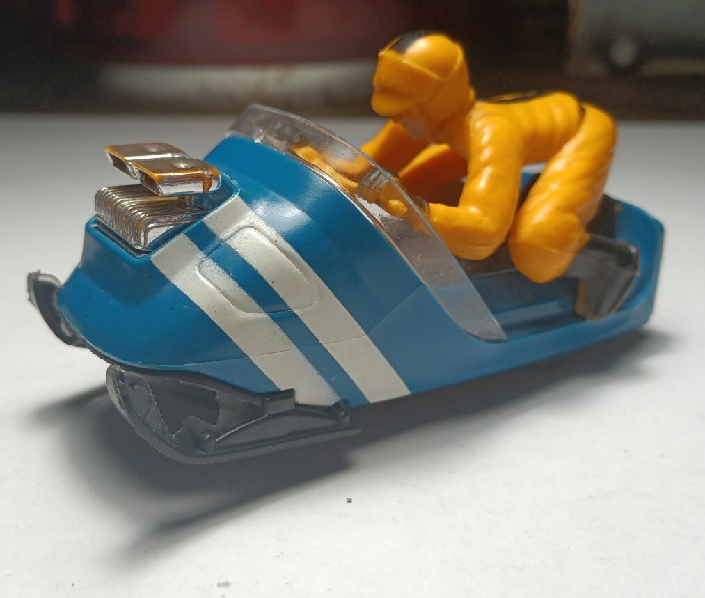 Vintage Aurora TJet Snowmobile Slot Car Blue W/ Butterscotch Rider Model... eBay