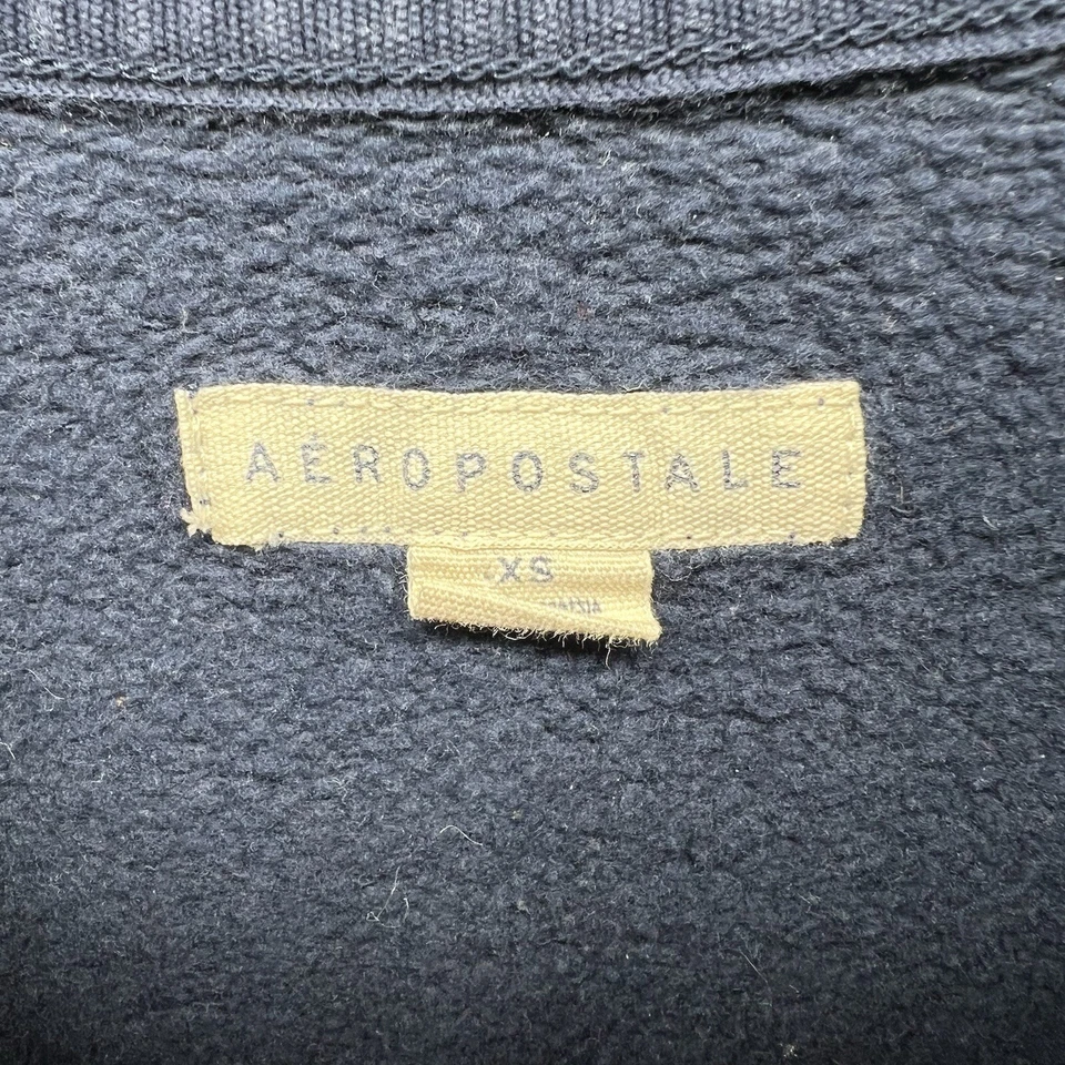 Sudadera Aero Para Mujer XS Azul Manga Larga Pullover Deletrear Logo Cuello Redondo Foto 3 de 4