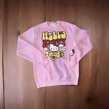 Hello Kitty Size Small Pink Pullover Soft Sweatshirt Nwt Bm12