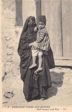 Egypt - Egyptian Types & Scenes - Arab woman and boy - Publ. LL 3