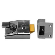 Asec AS19 Deadlocking Nightlatch Door Lock 60mm Backset AS1714 Polished Chrome