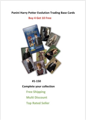 Panini Harry Potter Evolution Base Trading Cards #1 - #150 - Buy 4 get 10 Free