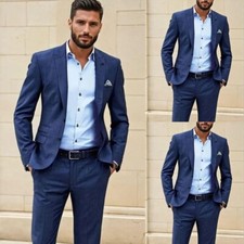 Peak Lapel Men Suits Business Slim Fit Tuxedos Formal Business Single Breasted