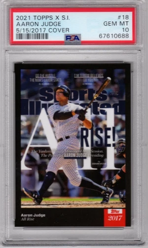 2021 TOPPS X SPORTS ILLUSTRATED AARON JUDGE  - #18 - PSA 10 - YANKEES