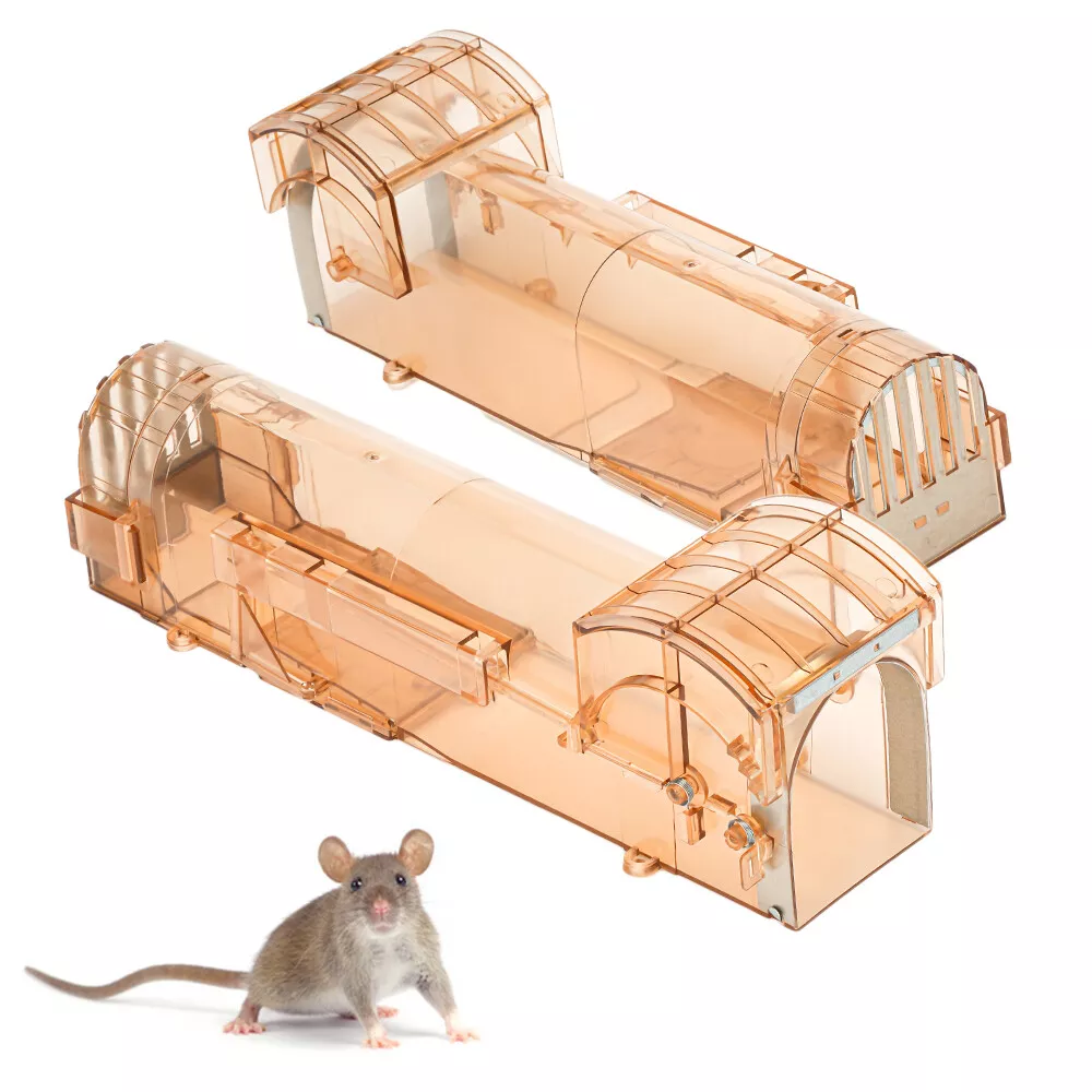 4 Pack Humane Mouse Traps Indoor for Home, Live Mouse Traps No Kill,  Reusable Mice Small Rat Trap Catcher for House & Outdoors