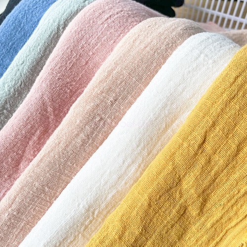 Pure Cotton Clothes Natural Organic Linen Fabric Flax DIY Material - Multicolor - Picture 7 of 42