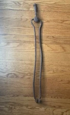 Antique 19th Century Ornate Wrought Iron Fireplace Hearth Tongs 25" Surface Rust