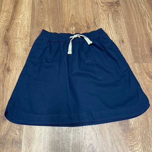 Crewcuts J.Crew Girls Solid Navy Blue Cotton Pull On Mini Skirt Size Large/12