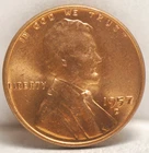 USA, 1957-D Lincoln Cent, KM132, Red BU, NR, 7-7