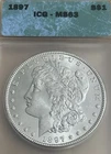 1897 Morgan Silver Dollar ICG MS63 $1