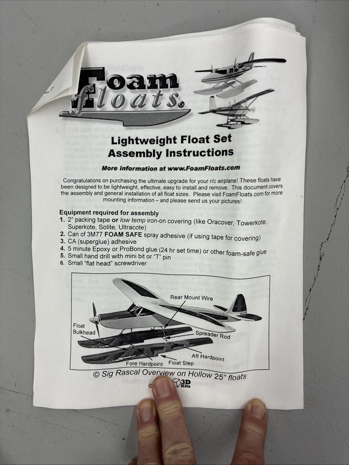 Foam Floats 16" Foam Float Set For R/C Model Aircraft New In Sealed Box - Image 2 of 2