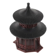 Mini Garden Figurines Chinese House Model Bonsai Landscape Pavilion