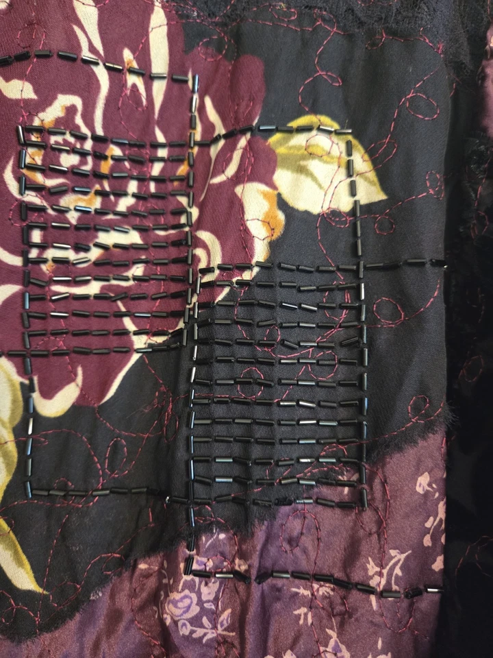 Camisa Top Blusa Floral Manga Larga Lentejuelas Laura Ashley Para Mujer 2X Talla Grande Foto 4 de 4