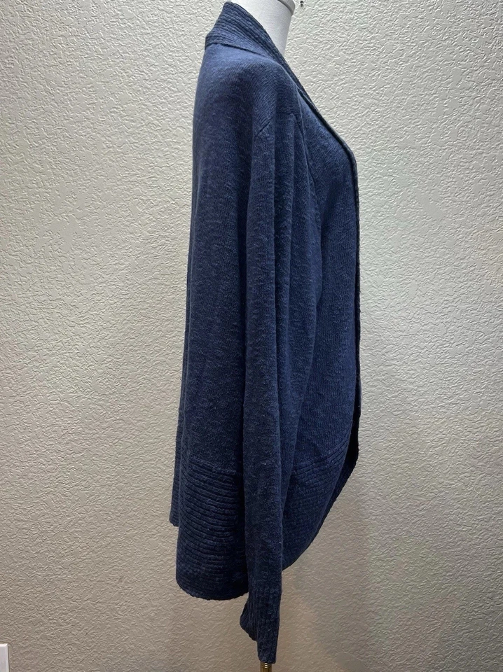 Kenneth Cole New York Acogedor Cárdigan Abierto Azul Índigo Talla XXL Foto 4 de 4
