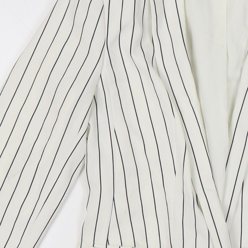 H&M Women's White Pinstripe Blazer Size 8 Regular - Picture 8 of 12