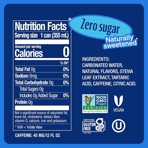 Zevia Zero Calorie Soda, Cola, 16 Ounce Cans Pack of 12 - Picture 2 of 6