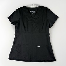 NWT Black Scrub Top Adjustable Waist Women's Size Small Grey's Anatomy by Barco