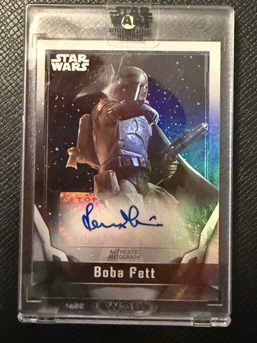 Temuera Morrison as Boba Fett [Black] #AU-TM Star Wars 2023 Topps Autograph card
