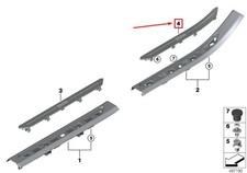 BMW X7 G07 Einstiegsleisten-Einsatz hinten links 51478072245 NEU Original