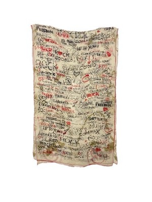 Codello Beige Silk Women s Scarf Logo Print 70''/22'' 