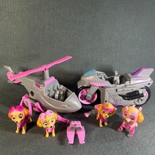 Paw Patrol Lot Of Skye Pup Figure Helicopter Vehicle Spin Master