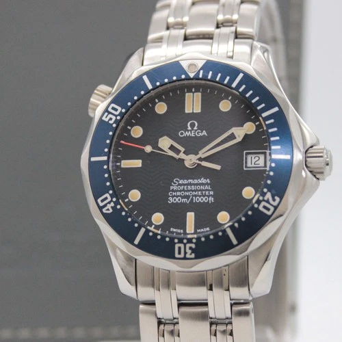 [NEAR MINT w/BOX] OMEGA Seamaster 2561.80 300M Blue Dial Men's From JAPAN Z141