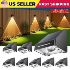 Outdoor Solar LED Deck Lights Path Garden Patio Pathway Stairs Step Fence Lamp
