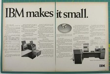 Print Ad IBM System3 Small Business Computer Streamlined 2 PG Vintage 1969