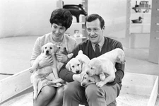 Valerie Singleton Christopher Trace rehearse for an episode of Bl 1965 Photo