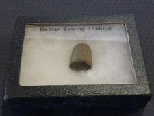 ANCIENT ROMAN BRONZE OPEN ENDED THIMBLE OR SEWING RING - FREE SHIPPING
