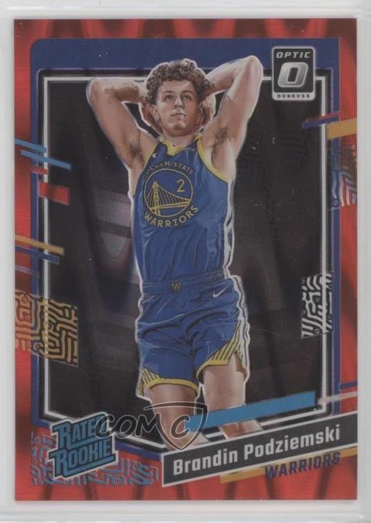 2023 Donruss Optic Rated Rookie Red Seismic Prizm 18/130 Brandin Podziemski o8g