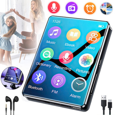 Bluetooth 5.2 MP3 Player MP4 Video Player Musikspieler FM Radio mit Touchscreen