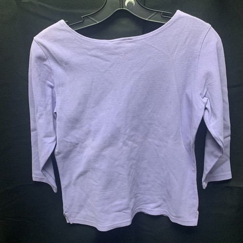 Talbots Vintage Petite Classic Slim Top Blouse - Women's Size S Purple - Picture 5 of 6