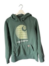 Carhartt Relaxed Fit Rain Defender Green Hoodie Sweatshirt Women Large 12-14