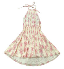 LoveShackFancy Deanna Halter Dress Pink/Purple Floral Size S