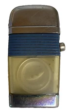 VINTAGE SCRIPTO VU-LIGHTER “WITH BUTTON INSERT“ LANSING ADVERTISING LIGHTER
