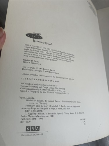 Mitchell D. Fardle By Lucinda Taylor 1994 Australia Printed in Singapore Voyages - Picture 3 of 6
