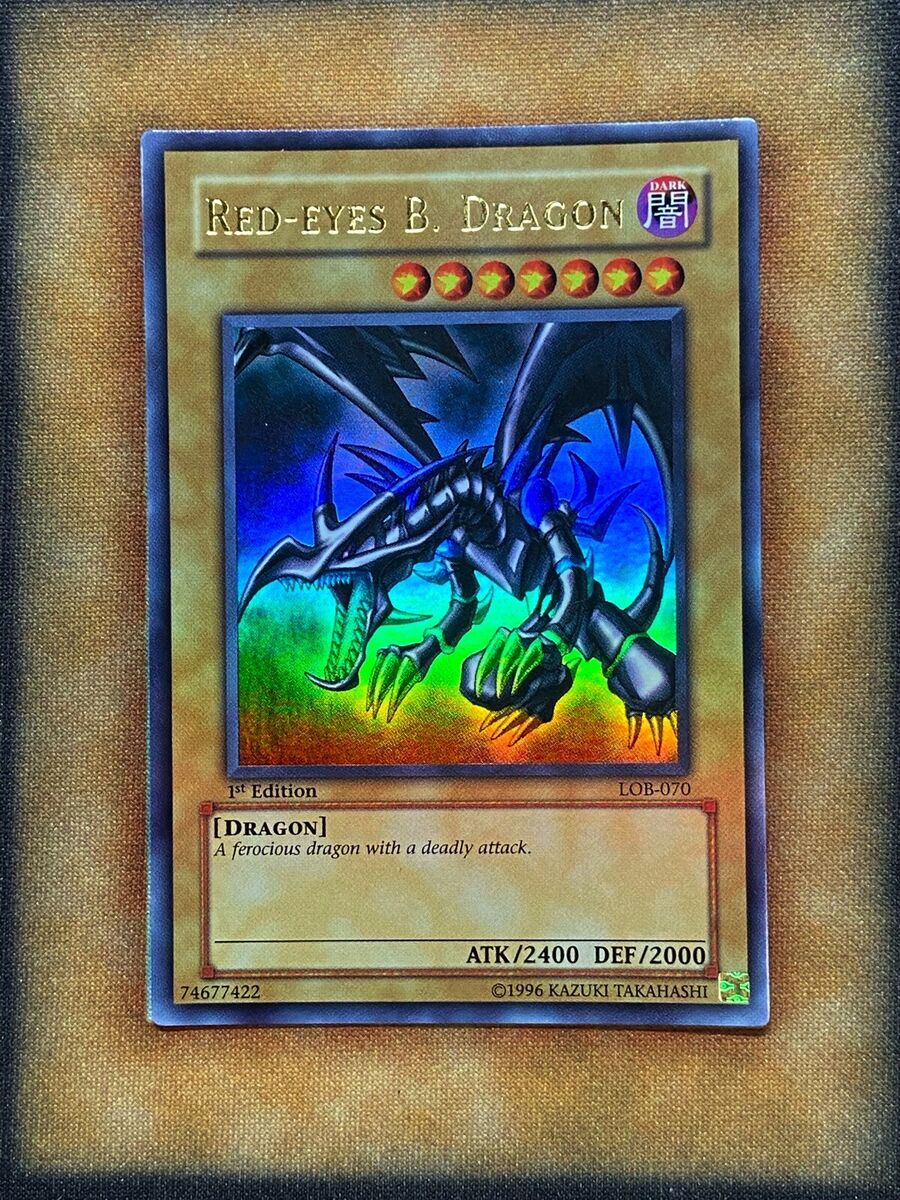 Yugioh Red-Eyes B. Dragon LOB-070 Ultra Rare 1st Ed VLP Yugioh Red-Eyes B. Dragon LOB-070 Ultra Rare 1st Ed VLP