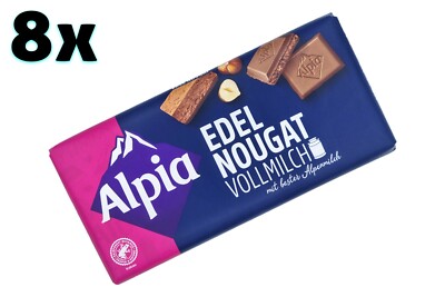 4x or 8x ALPIA Fine Nougat   premium chocolate from Germany  TRACKED SHIPPING
