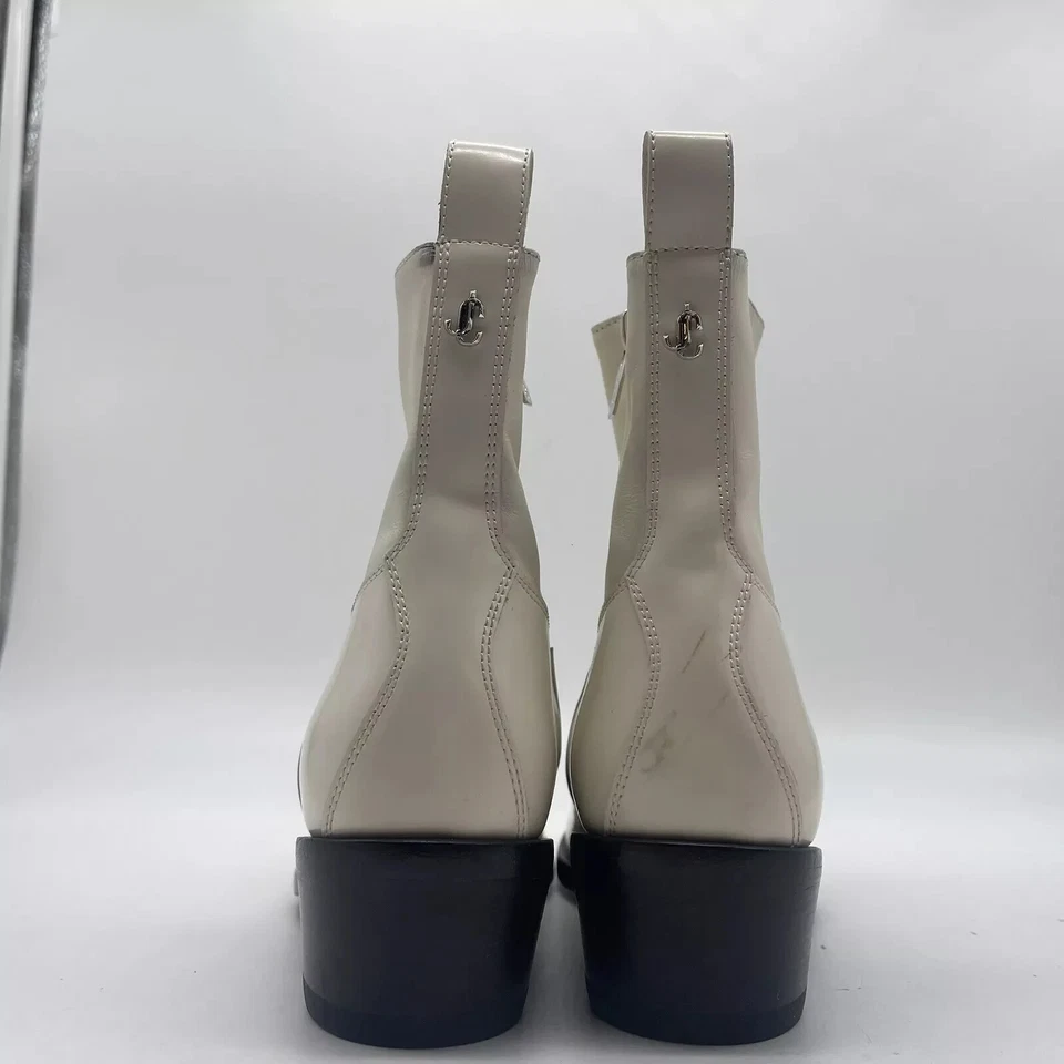 Jimmy Choo Jesse Glossed-Patent Leather Ankle Boots size 6M - Image 4 of 4
