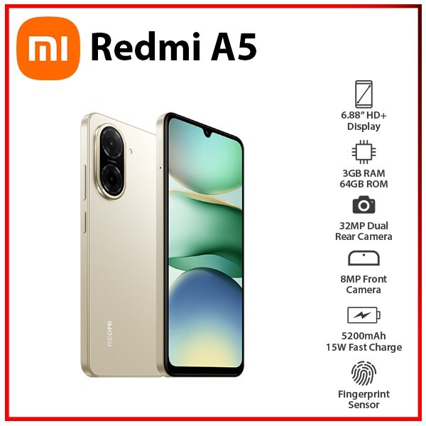 Xiaomi Redmi A5 32MP AIデュアルカメラ 3GB/64GB New) Xiaomi Redmi A5 3GB+64GB GOLD Dual SIM Unlocked Android