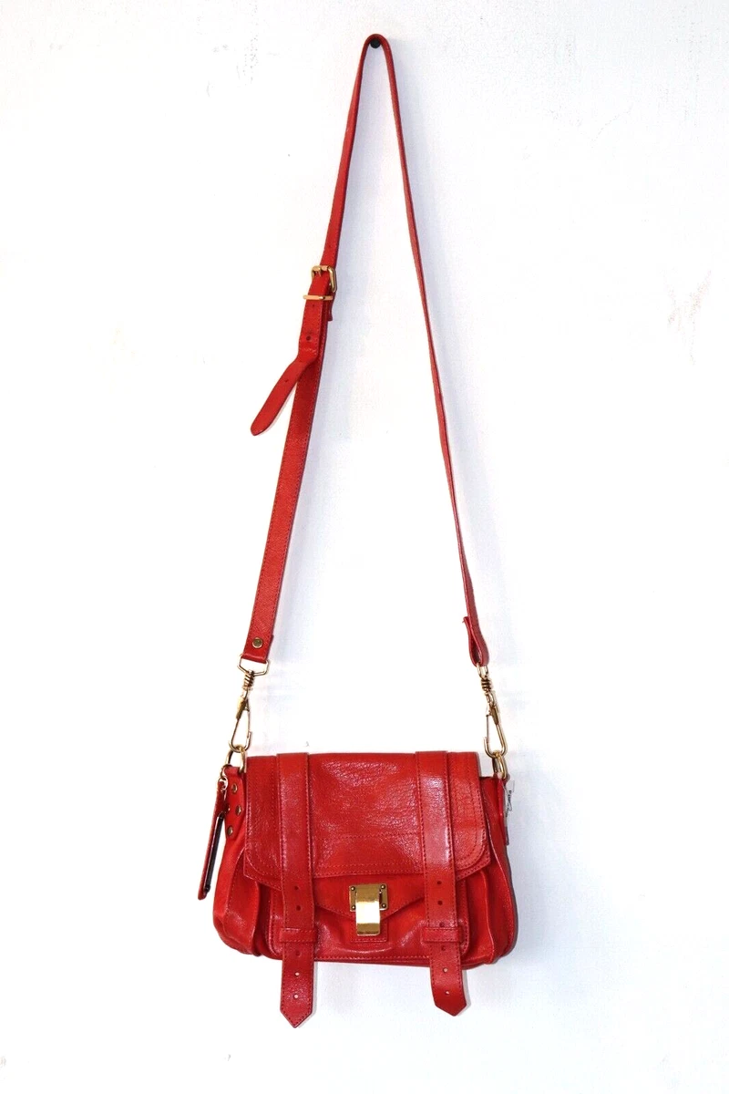 Landsdækkende postkontor Footpad Proenza Schouler Women&#039;s Red PS1 Mini Crossbody Bag Leather Flap  Pocket Purse | eBay