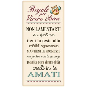 Calamita Country Xxl Regole Per Vivere Bene Gufi Frasi Dediche Regalo Ebay