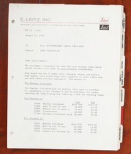LEICA DEALER PRICE GUIDE, APPROX. 1976/133007