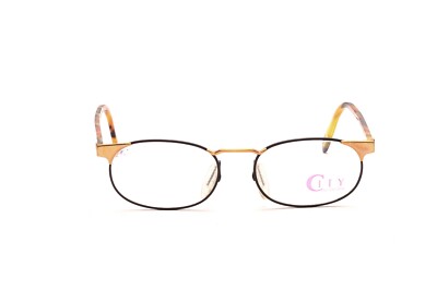 Zeiss Vintage Brille Fassung Gold Schwarz 80er Jahre 54 - 18 mm Made in Italy B4