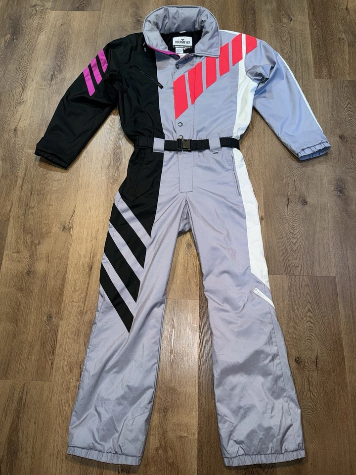 Obermeyer Rocket Ski Suit Mens One Piece Snowsuit Retro Snow Bib Vintage Small - Image 2 of 4