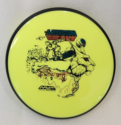 MVP Disc Sports Landolorian Stamp Yellow Neutron Watt Putter Disc Golf Disc 173G