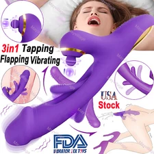 Flapping Rabbit G-spot Vibrator Clit Tapping Dildo Stimulator Sex Toys for Women