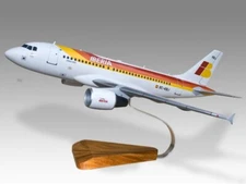 Airbus A319 Iberia Desk Wood Airplane New Model Small Scale 1/130