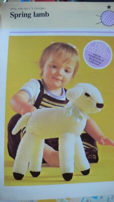 Vintage Frühling Lamm Schaf Spielzeug Strickanleitung